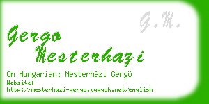gergo mesterhazi business card